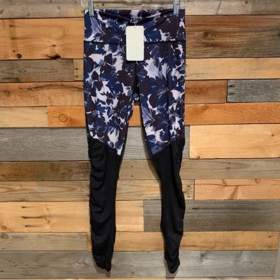 NWT Fabletics Cashel Foldover Powerform Legging In Gloaming/Black Floral Size M